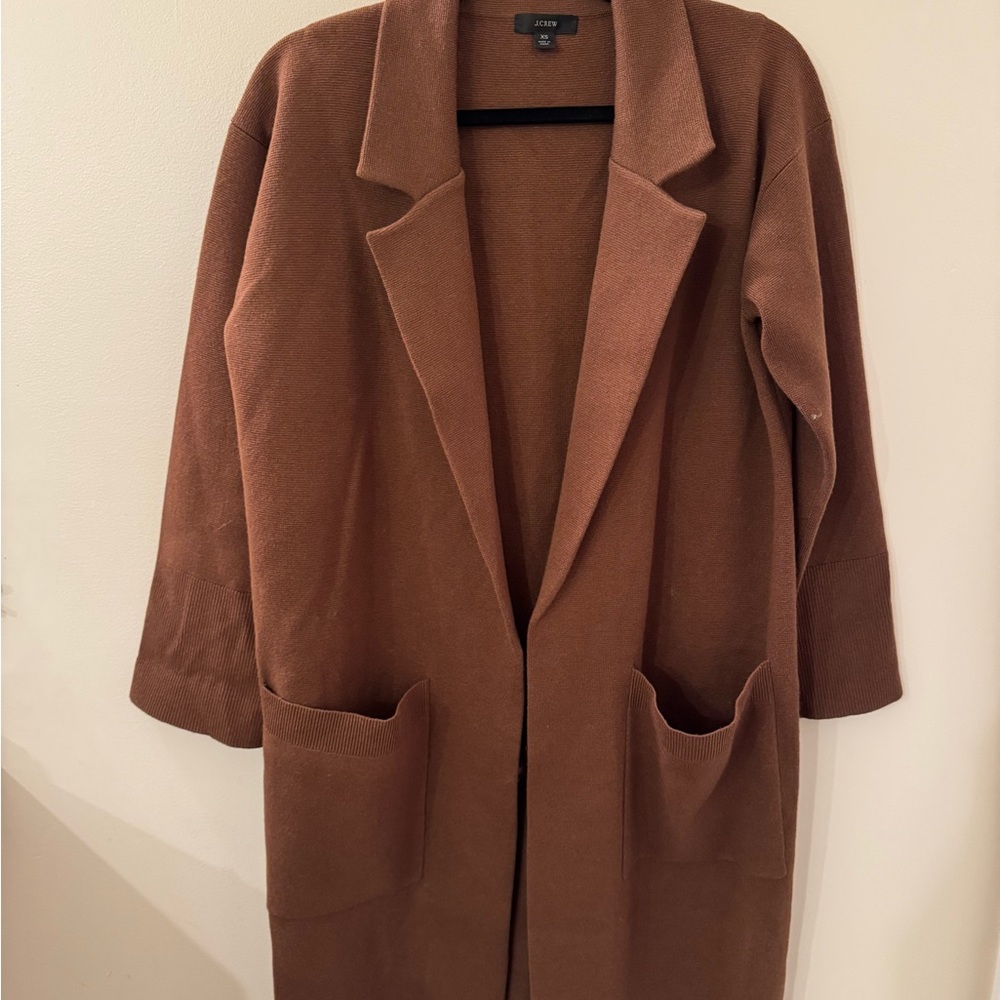J. Crew oversized long sweater blazer